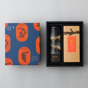 Dragon & Phoenix Gift Box (2025 New Dragon Well Tea 60g+Sunnyhills Pineapple Cakes - 10PCS)